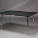 Skrivebord, sort højtrykslaminat, metal ben 130 x 70 cm. | HemmingsenInteriør