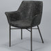 Spisebordsstole, stål og sort PU læder. 2 stk. | HemmingsenInteriør