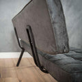 Bænk - metal og sort læder look. 150 cm. | HemmingsenInteriør