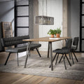 Bænk - metal og sort læder look. 150 cm. | HemmingsenInteriør
