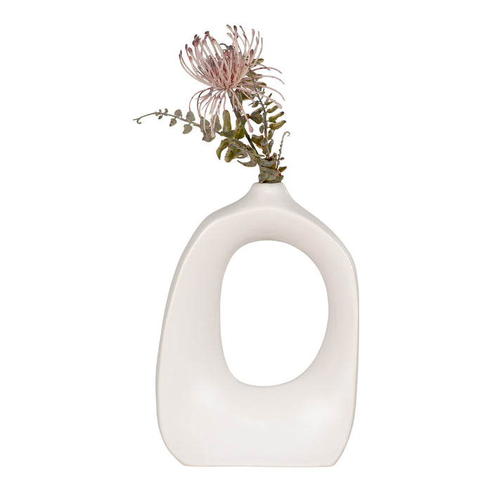 Hvid Organisk Keramik Vase