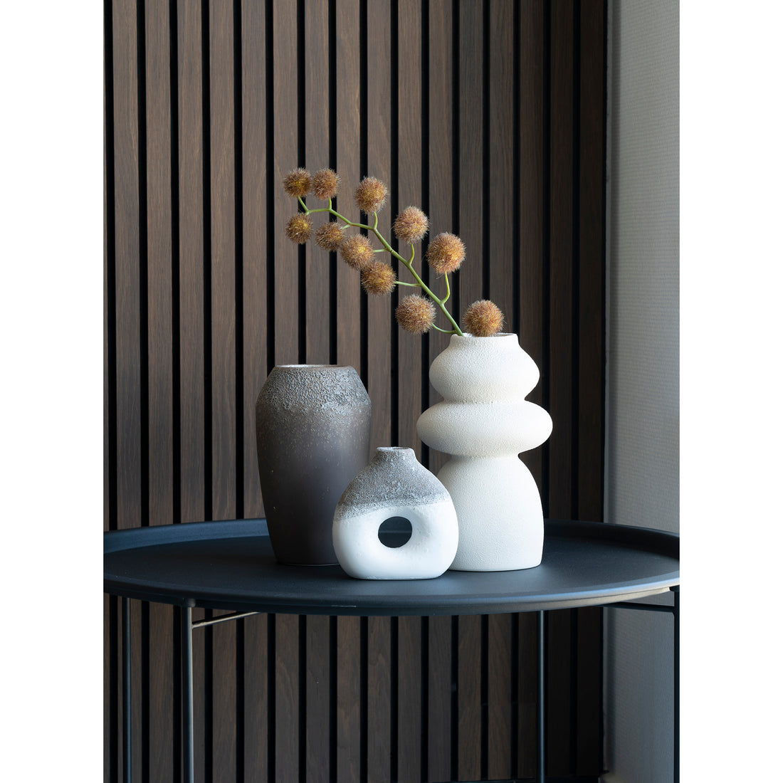 Vase Beige- Rund