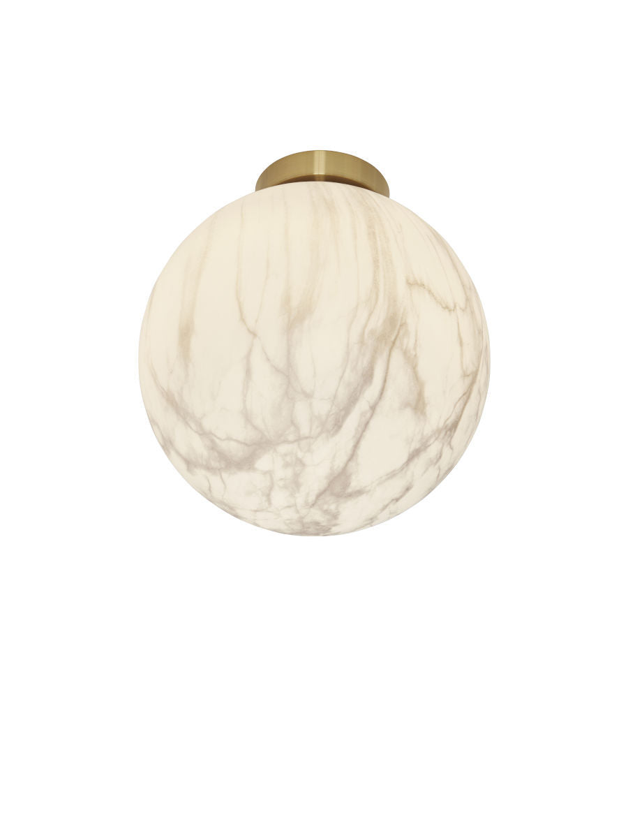 Loftslampe "Carrara Globe" I Marmor print