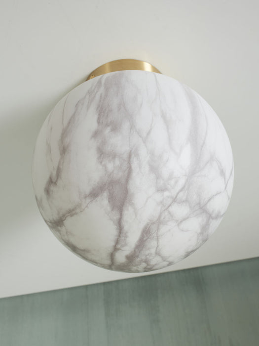 Loftslampe "Carrara Globe" I Marmor print