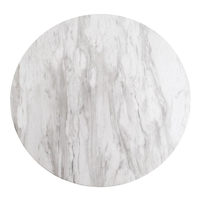 Bolzano Sofabord, Marmorlook. Ø70 cm | HemmingsenInteriør