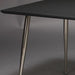 Skrivebord, sort højtrykslaminat, metal ben 130 x 70 cm. | HemmingsenInteriør