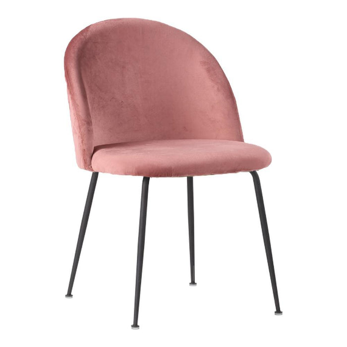 Geneve Spisebordsstole, 2 stk. Rosa Velour. | HemmingsenInteriør