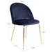 Geneve Spisebordsstole, 2 stk. Blå Velour. | HemmingsenInteriør