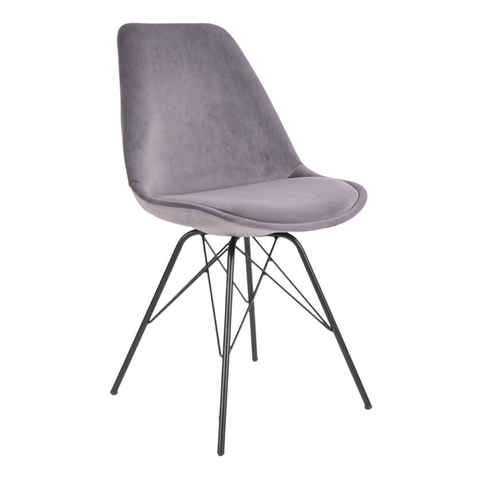 Oslo Spisebordsstole, grå velour. 2 stk.