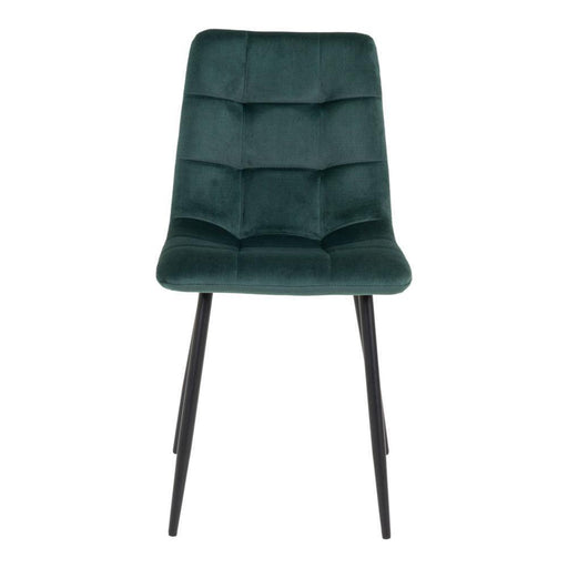Middelfart spisebordsstole, 2 stk. Grøn Velour | HemmingsenInteriør